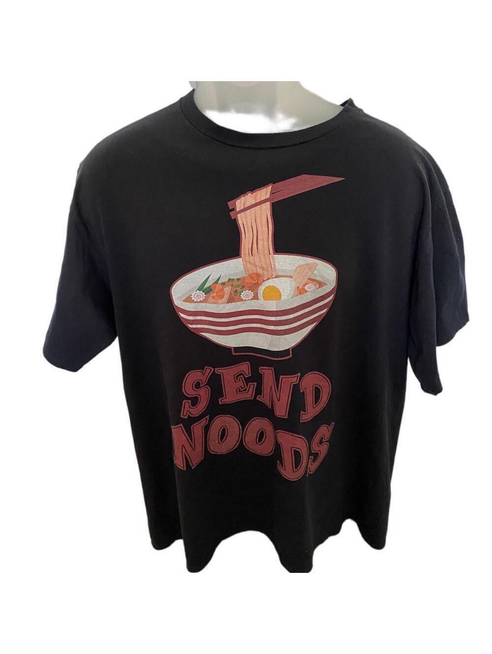 Send Noods Funny Tee Shirt Ramen Noodles Men XL